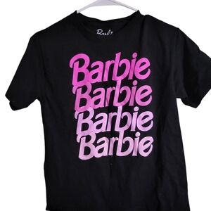 Barbie Kids Black and Pink Graphic T-Shirt